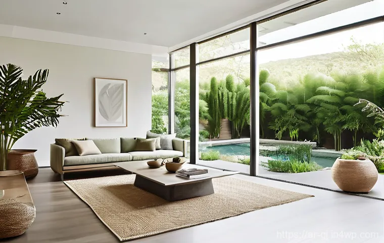 자연 형태 디자인의 기초 이론 - Image Prompt 1: The Tranquil Biophilic Living Space**